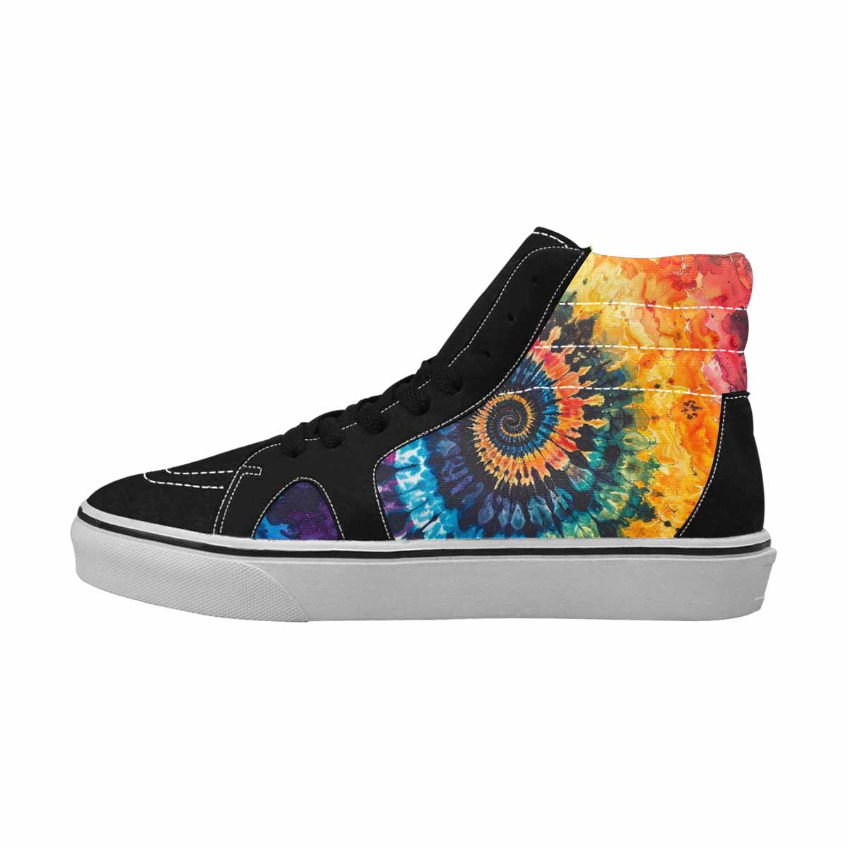 MEN'S Tie High Top Canvas Surreal Custom Shoes