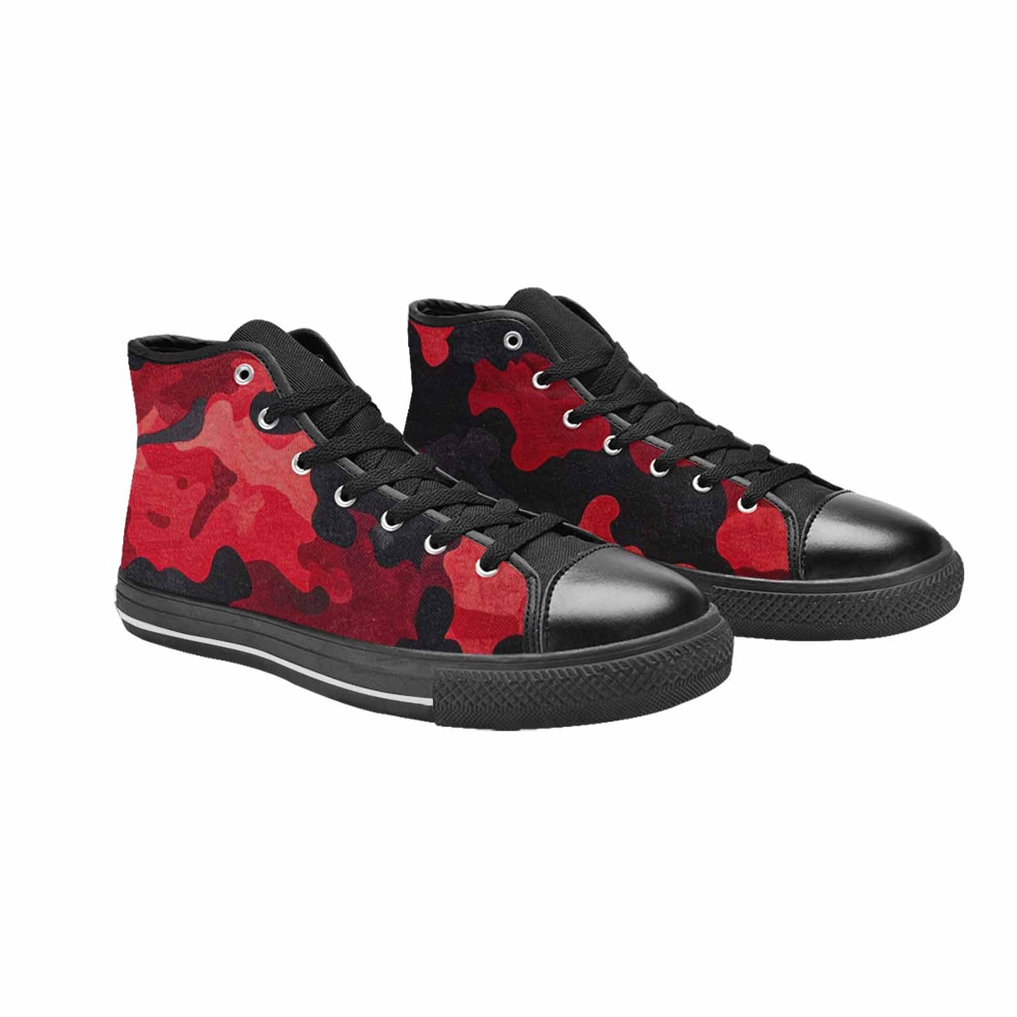 MEN'S Tactical Camo Red Black High Top Canvas Cottagecore Shoes