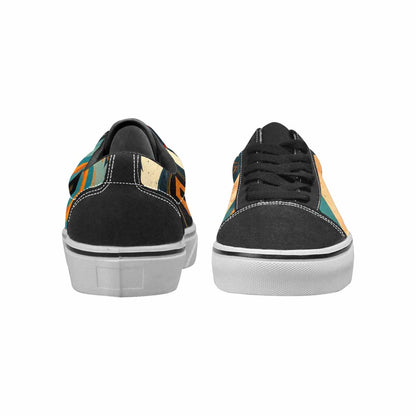 WOMEN'S Southwestern Geometric Diamond Canvas Lace-Up Surreal Sneakers