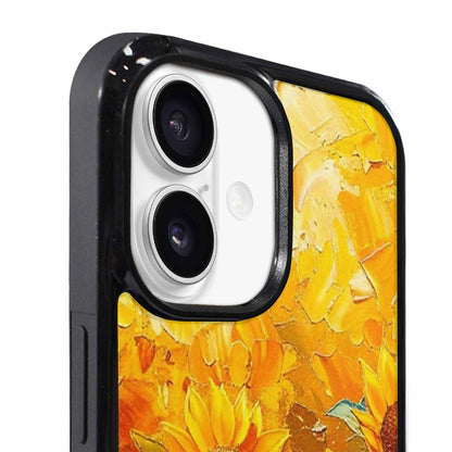 iPhone 17 Case — Impressionist Sunflower Brushstroke Pattern Floral, Unique Phone Case Design