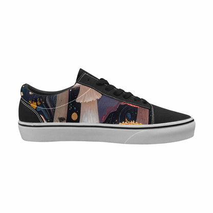 WOMEN'S Mushrooms Lace-Up Canvas Dark Academia Custom Sneakers