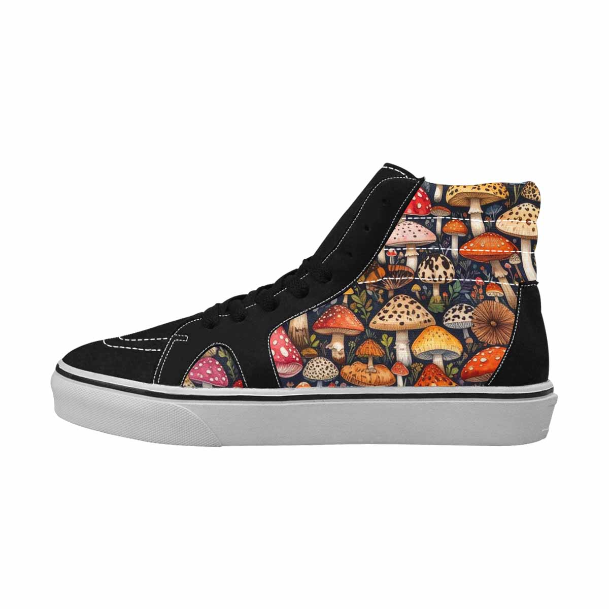 MEN'S Mushrooms High Top Canvas Kaleidoscope Sneakers