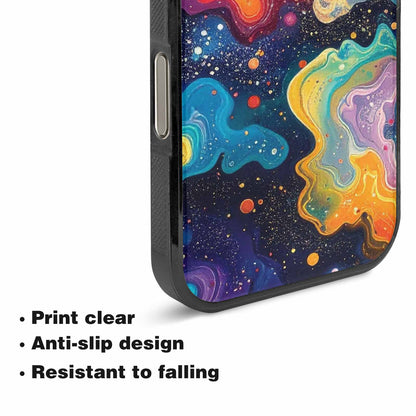 iPhone 16 Pro Case — Galaxy Art Colorful Cosmic Dust Small, Custom Print Case Cover
