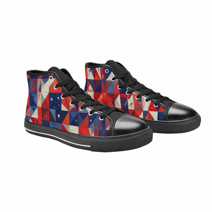 MEN'S American Flag Stars High Top Canvas Dreamcore Custom Sneakers