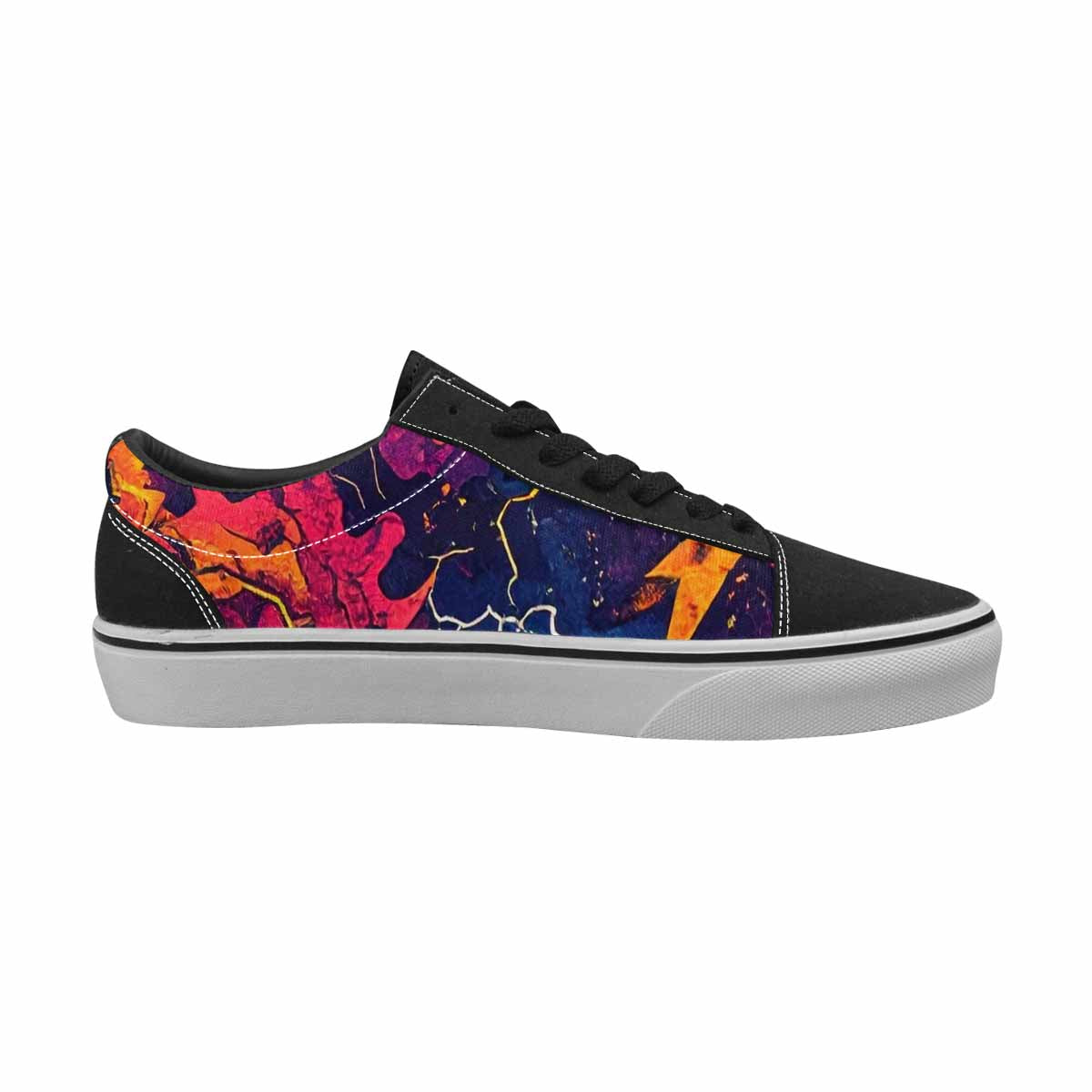 WOMEN'S Lightning Bolt Canvas Lace-Up Vibrant Chaos Sneakers