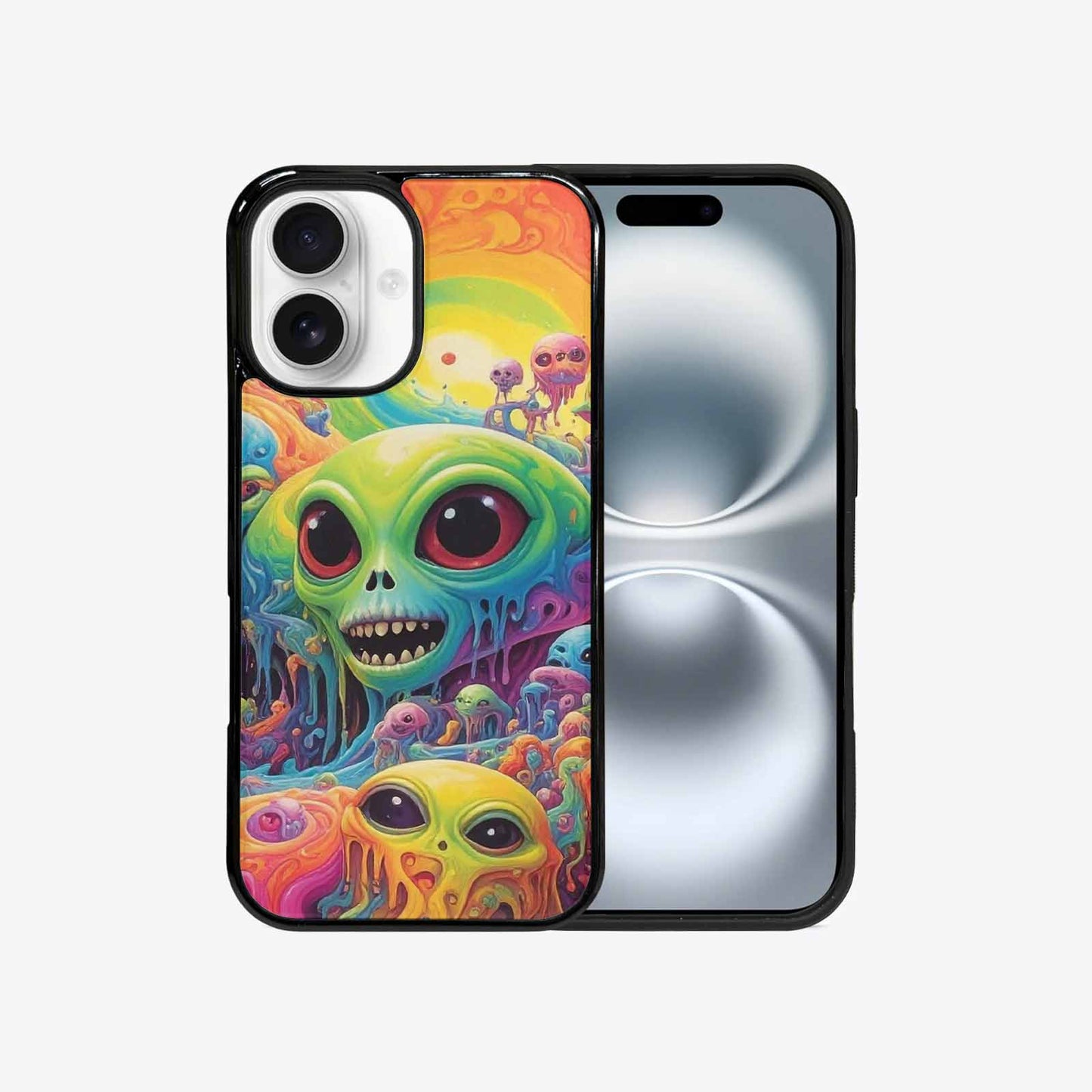 iPhone 16 Case — Aliens Tie Dyemelting Aliens P, Customized Protective Case