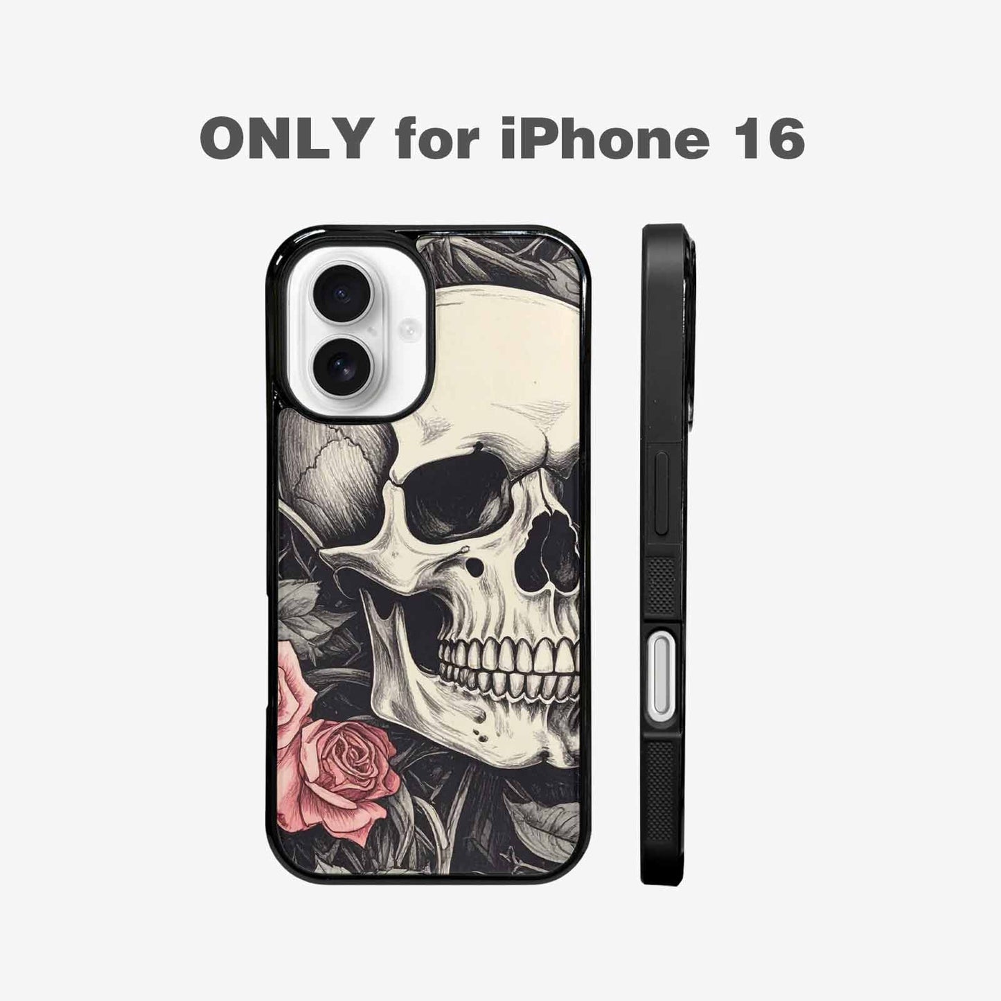 iPhone 16 Case — 20 Skulls Overlapping Seamless Tileable Pattern, Custom Print Case Cover