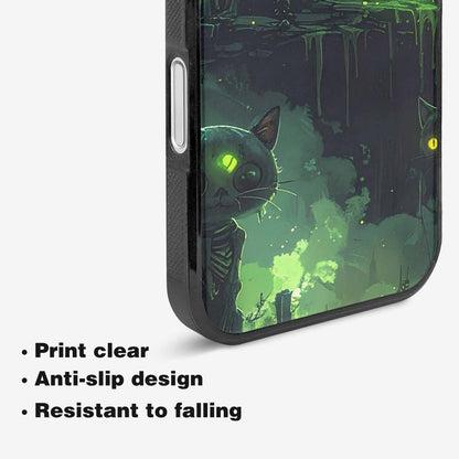iPhone 16 Case — Toxic Melting Skeleton Cats Small Toxic, Personalized Phone Case