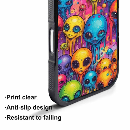 iPhone 17 Air Case — Melting Aliens Pattern Hundreds Of Alien, Unique Phone Case Design