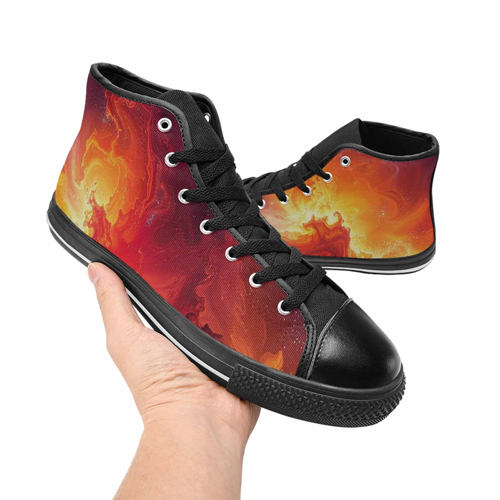 WOMEN'S Galaxy Art - High Top Canvas Cottagecore Shoes