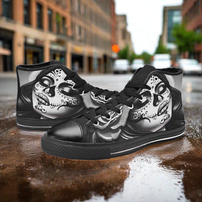 Aurora Borealis Pink Cream Unique MEN Bold Art - Freaky Shoes | Custom Art Sneakers