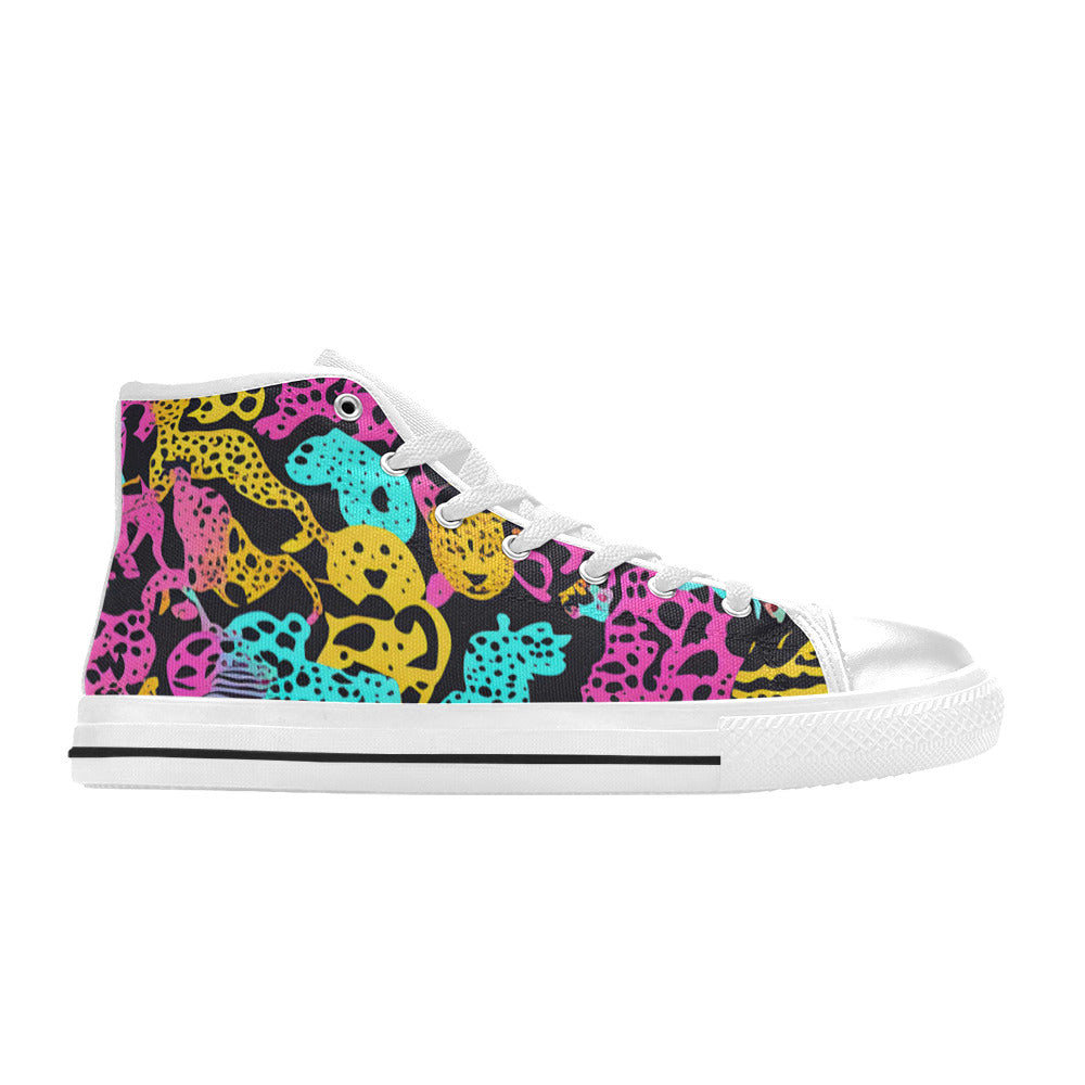 WOMEN'S Animal Print Art High Top Canvas Vivid Custom Shoes