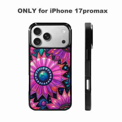 iPhone 17 Pro Max Case — Iridescent Fantasy Sun Original Art, Custom Printed Phone Case