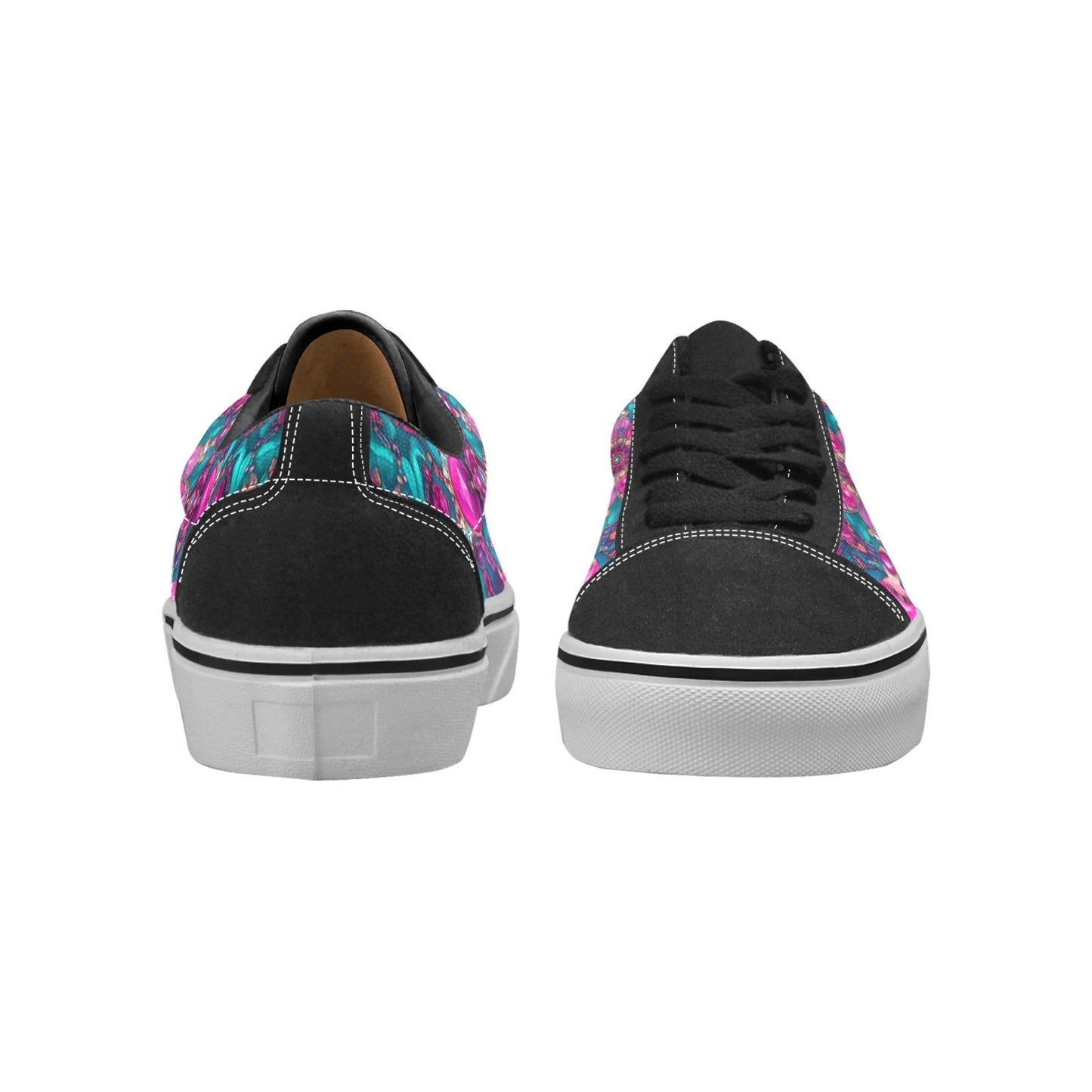 WOMEN'S Feminine Jeweled Skull Low Top Skateboarding Dreamcore Custom Shoes