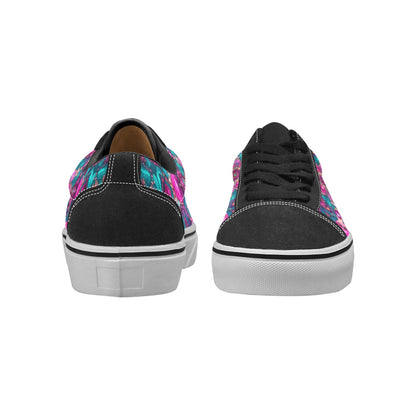 WOMEN'S Feminine Jeweled Skull Low Top Skateboarding Dreamcore Custom Shoes