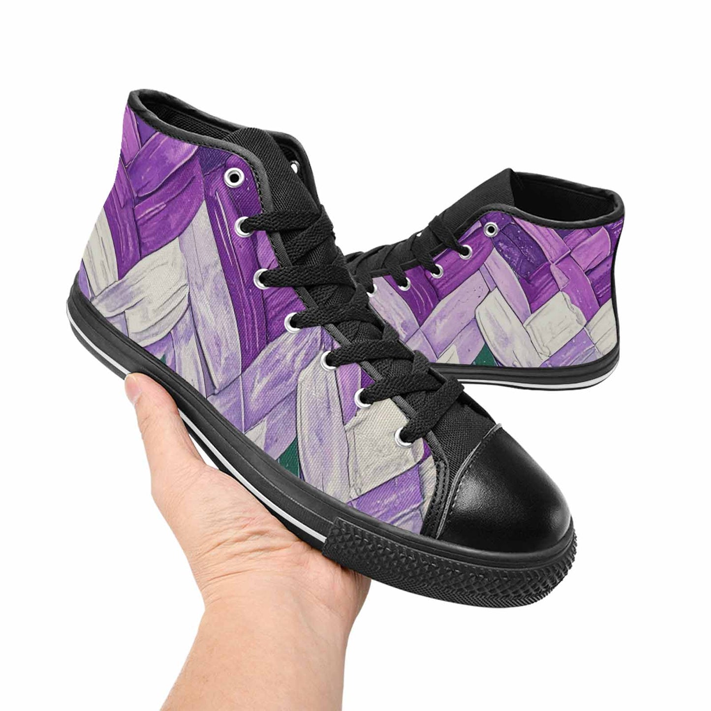 MEN'S Genderqueer Flag Color High Top Canvas Aesthetic Shoes