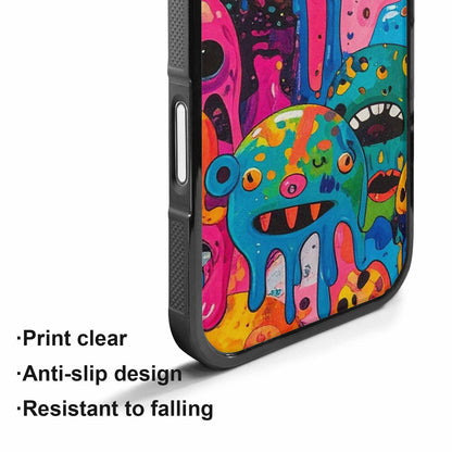 iPhone 17 Case — Melting Aliens Pattern Alien Scifi, Custom Designed Case Cover