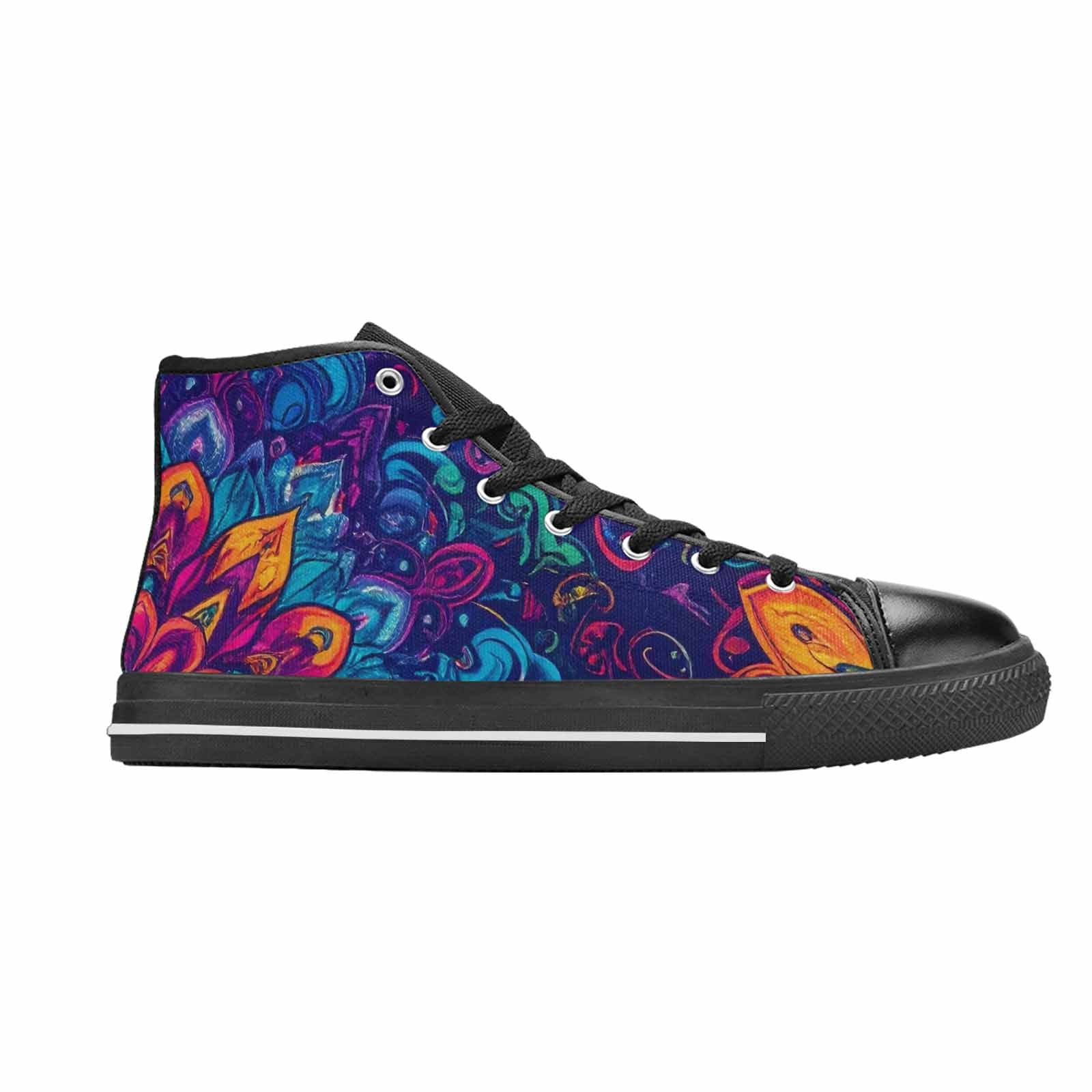 MEN'S Tie Dye Mandala High Top Canvas Y2K Shoes