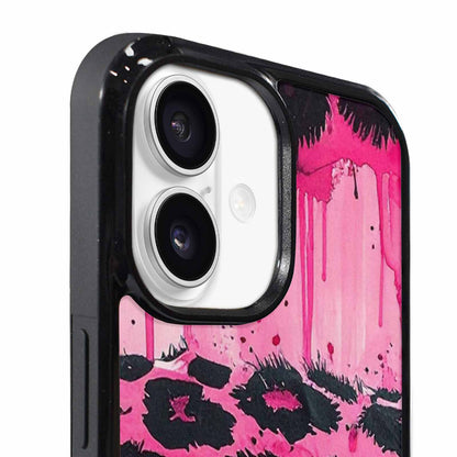 iPhone 17 Case — Black &amp; Pink Ink Animal Print, Custom Designed Case Cover