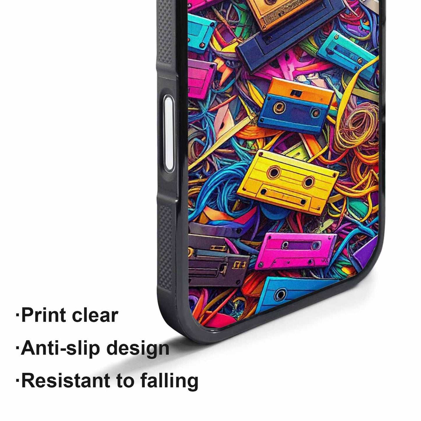 iPhone 17 Air Case — Retro Cassette Tape Pattern Hundreds Retro, Custom Art Phone Cover