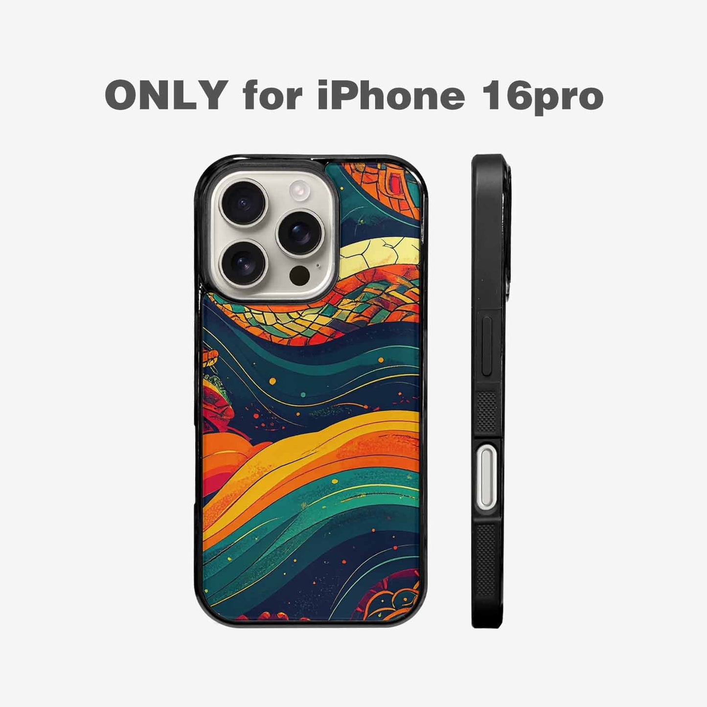 iPhone 16 Pro Case — Hippie Serpent Pulse, Custom Print Case Cover