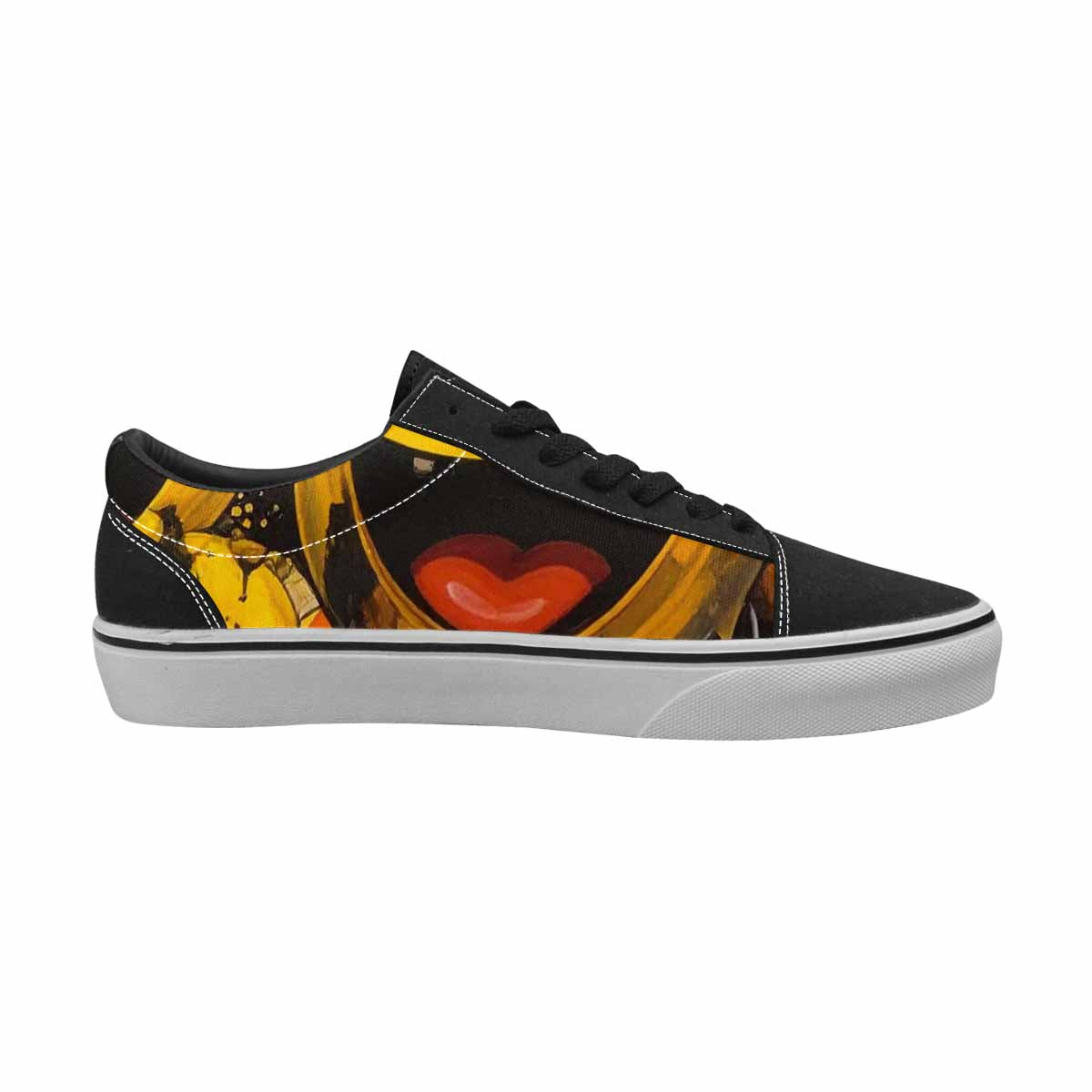 WOMEN'S Melting Moon Smiley  Lace-Up Canvas Dreamcore Custom Shoes