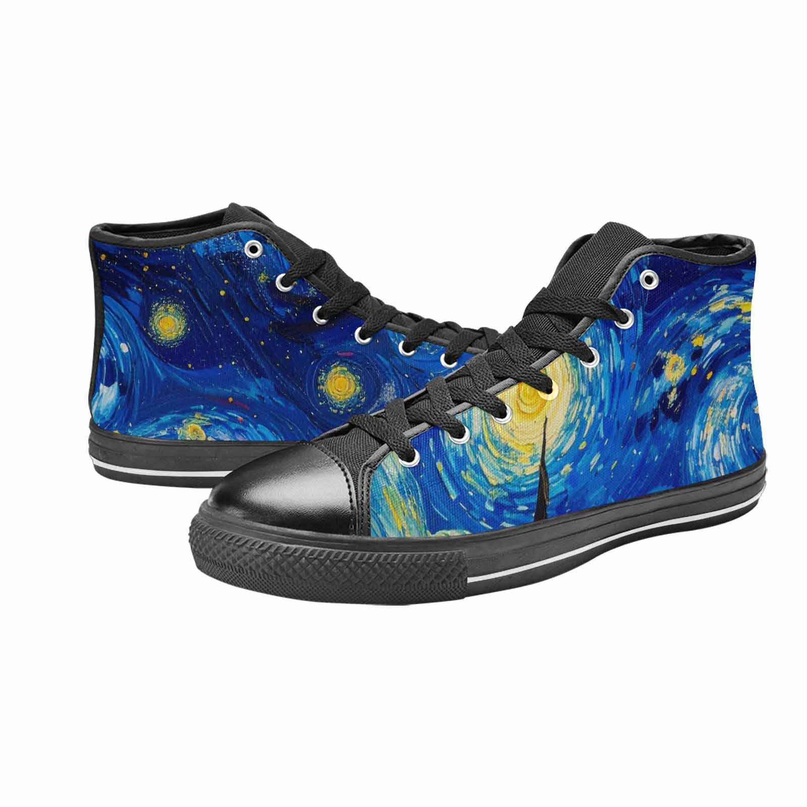 MEN'S Starry Night Van Gogh High Top Canvas Dreamcore Custom Shoes