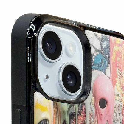 iPhone 15 Plus Case — Aliens Marblemelting Aliens Pa Eif, Custom Phone Case