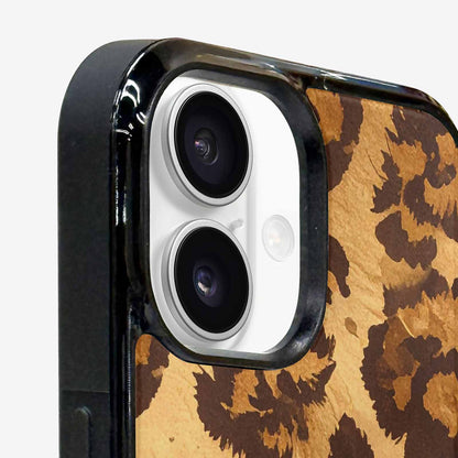 iPhone 16 Case — Classic Leopard Print Warm Golden Tan, Custom Print Case Cover