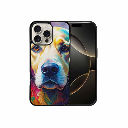 iPhone 16 Pro Max Case — Golden Retriever Watercolor Art Pattern, Custom Printed Phone Case