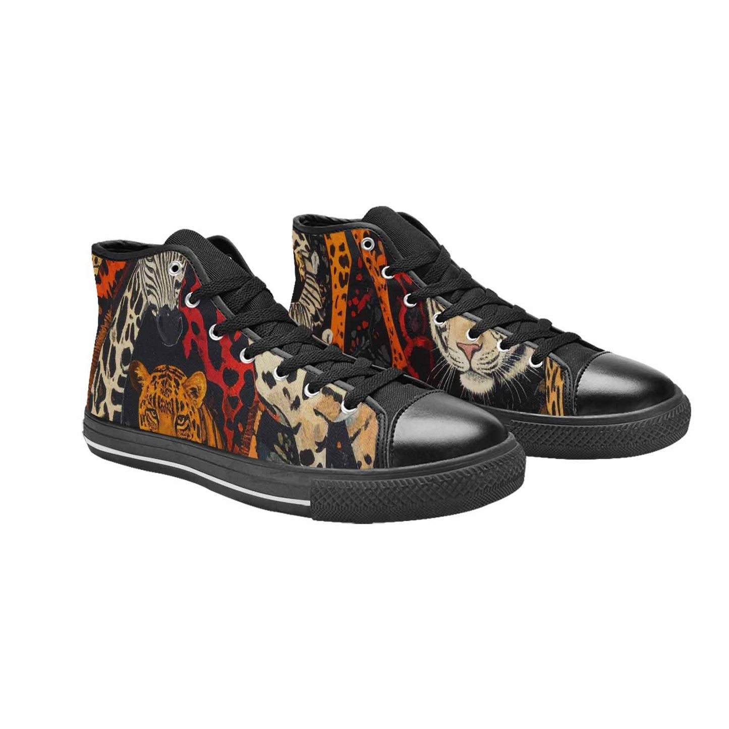WOMEN'S Animal Print High Top Canvas Surreal Shoes