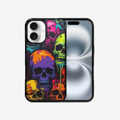 iPhone 16 Case — Vibrant Camo 1000\'s Of Skeletons Neon, Custom Made Phone Cover