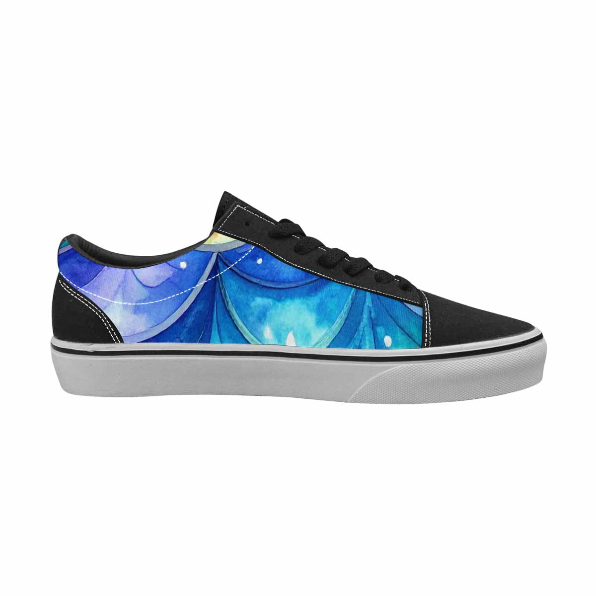WOMEN'S Mermaid Scale Canvas Lace-Up Grunge Custom Sneakers