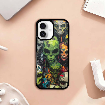 iPhone 17 Case — Aliens Camo Aliens Alien Scifi, Custom Art Phone Cover
