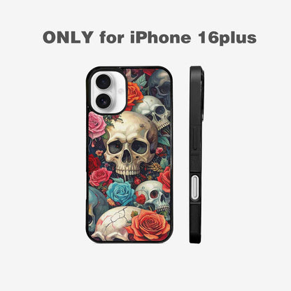 iPhone 16 Plus Case — Skulls And Rosesmelting Skulls A Aor, Custom Art Phone Cover