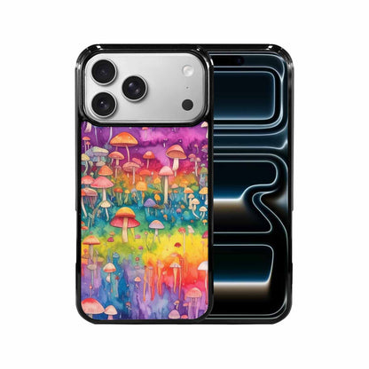 iPhone 17 Pro Max Case — Mushrooms Tie Dyemushrooms Pat Tie Dye, Customized Protective Case