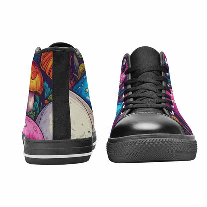 WOMEN'S Mushroom Skull High Top Canvas Y2K Custom Shoes