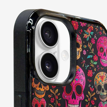 iPhone 16 Plus Case — Colorful Dia De Los Muertos Sugar, Custom Print Case Cover