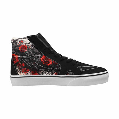 MEN'S Barbed Wire Coil High Top Canvas Kaleidoscope Sneakers