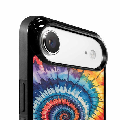 iPhone 17 Air Case — Black Blue Ink Tie Dye Tie, Unique Phone Case Design