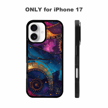 iPhone 17 Case — Steampunk Galaxy Art Seamless Galaxy Space, Unique Phone Case Design