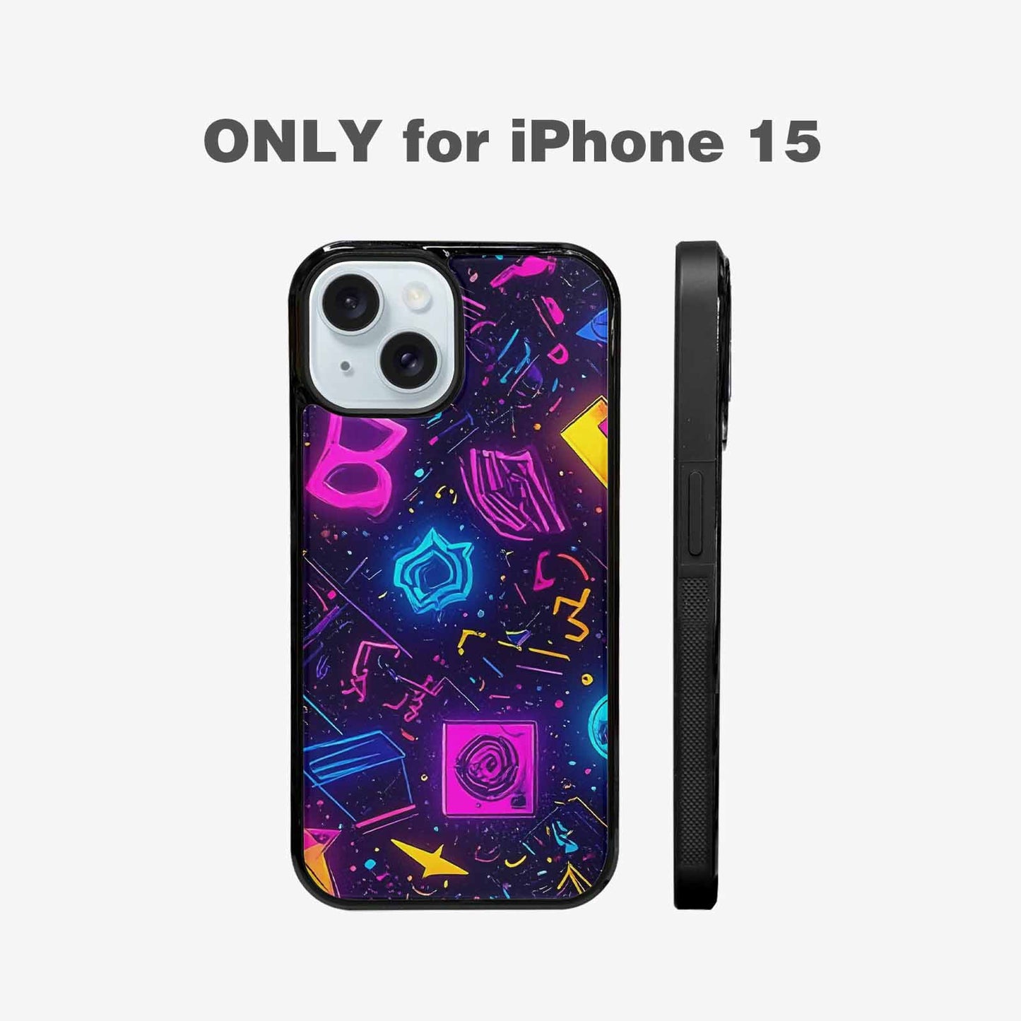iPhone 15 Case — 80s Retro Motif 80s Retro Motifs, Custom Print Case Cover