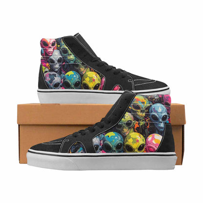 WOMEN'S Camo High Top Canvas Streetwear Wallpaper Art Limited Edition Sneakers