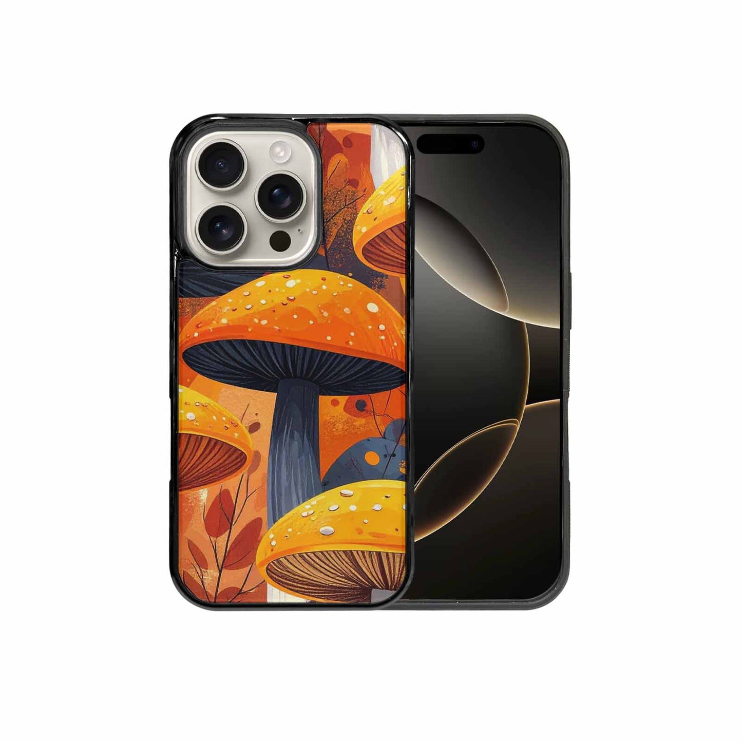 iPhone 16 Pro Case — Bold Autumn Mushroom Bold Autumn Mushroom, Custom Print Case Cover