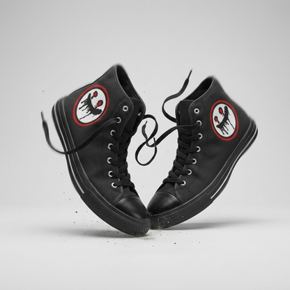 MEN'S Clean Logo Face Art Custom Sneakers | Freaky Shoes®