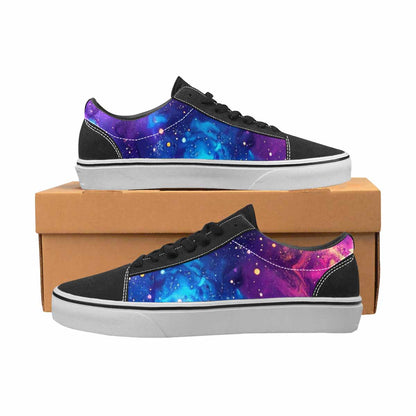 WOMEN'S Galaxy Snake Print Canvas Lace-Up Cottagecore Custom Shoes