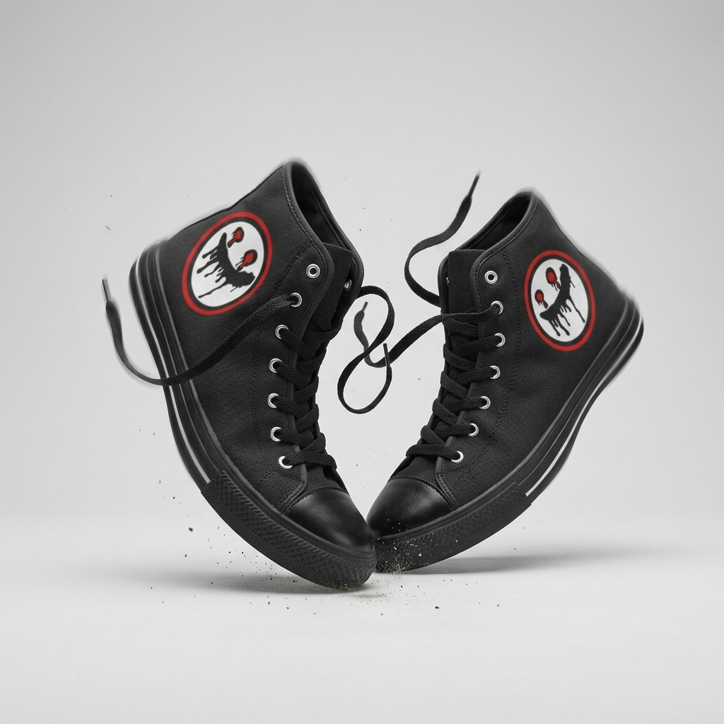 MEN'S Clean Logo Face Art Custom Sneakers | Freaky Shoes®