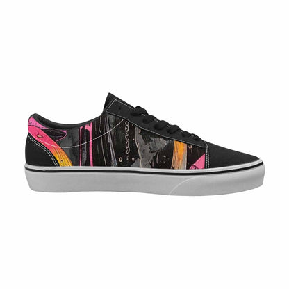 WOMEN'S Rainbow Drip Mushrooms Lace-Up Canvas Dark Academia Sneakers