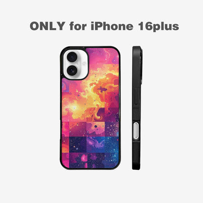 iPhone 16 Plus Case — Cosmic Creature And Object Mashup Pattern, Custom Made Phone Cover