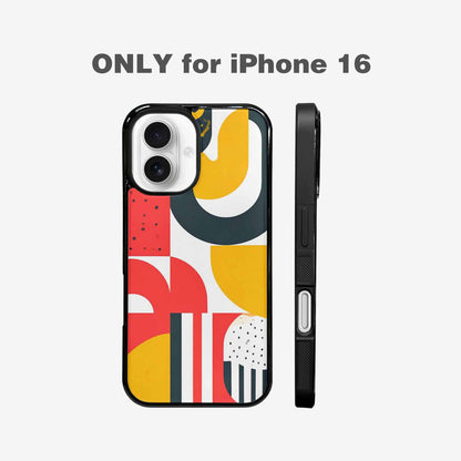 iPhone 16 Case — 1990s Memphis Art Pattern, Personalized Phone Case